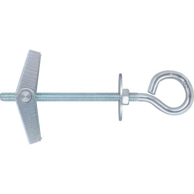 Tassello ad ancora con occhiolo chiuso.filetto m4, foro12, pz.50.