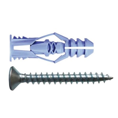 Tasselli nylon cobra triple grip mm8 + viti + barattolo promo 50 pz