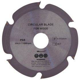 Sega circolare professionale per smerigliatrici da 115mm, n. denti: 6