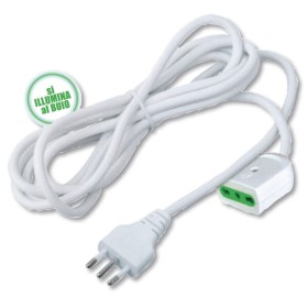 Cavo prolunga con presa luminosa, spina 16A, lunghezza: 5mt.