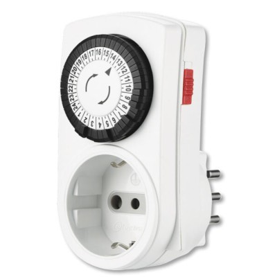 Timer giornaliero schuko spina 10a, potenza max 2300W