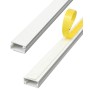 Canalina autoadesiva, aste da 2 mt, sezione mm.15 x 10, colore bianco