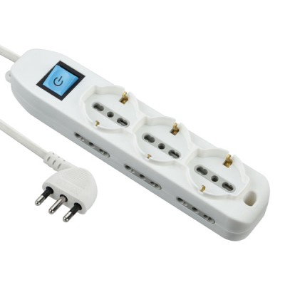 Multipresa 9 prese: 6 prese bipasso 10/16A - 3 schuko bipasso