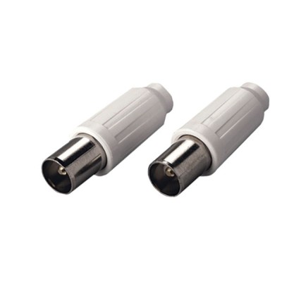 Coppia spine coassiali schermate 75 ohm in blister