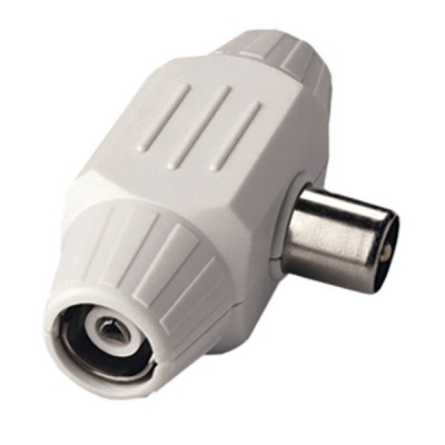 Raccordo induttivo triplo coassiale 1 spina + 2 prese in blister