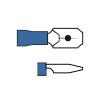 Terminale maschio corpo blu, d.6,35 x 0,8 mm blister 10 pezzi