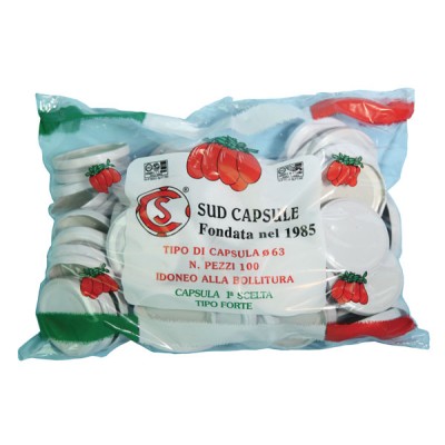 Capsule per conserve colore bianco D.110 buste da 25pz.