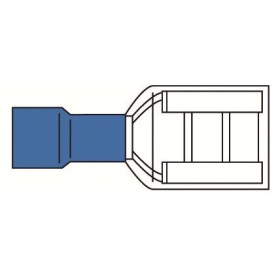 Terminale femmina corpo blu d.6,35 x 0,8 mm in blister 10 pezzi