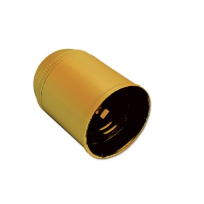 Portalampada liscio 150W 4A 250V, attacco E27, temp max 190°C - oro