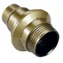 Portalampada filettato con ghiera e14,60w 2a 250v, colore oro
