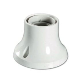 Portalampada da parete e27 base diritta colore bianco