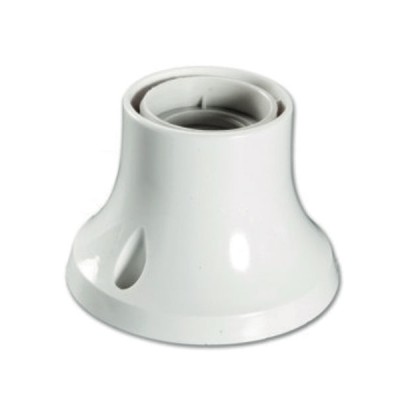 Portalampada da parete e27 base diritta colore bianco