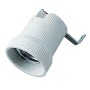 Portalampada e27 in porcellana più staffa potenza max: 150W 4A 250V