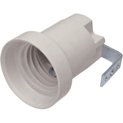 Portalampada in termoindurente più staffa attacco e27