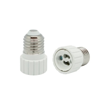 Adattatore con attacco e27 e uscita gu10 colore bianco