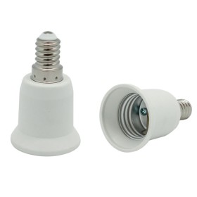 Adattatore con attacco e14 e uscita e27 colore bianco