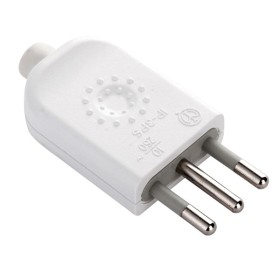 Spina dritta 10a+terra colore bianco