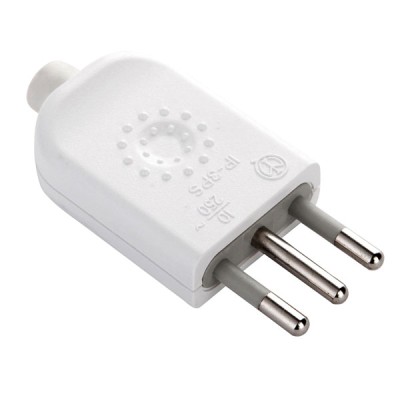 Spina dritta 10a+terra colore bianco