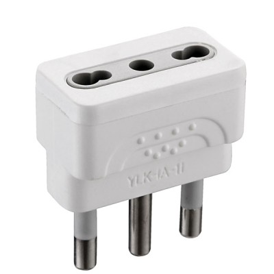 Adattatore 16a presa bipasso colore bianco