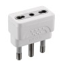 Adattatore 16a presa bipasso colore bianco