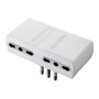 Adattatore quadruplo spina 16a, prese bipasso 10/16a, colore bianco