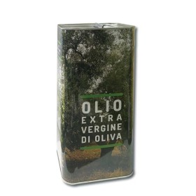 Latta per olio alimentare senza tappo serigrafia albero 5 lt