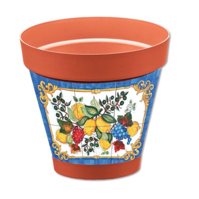 Vaso sicilia terrac. d.18 limoni