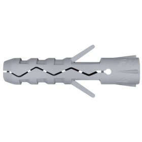 Tassello in nylon s.bordo e alette mm.10,0x50 con vite zinc. bl.10pz.