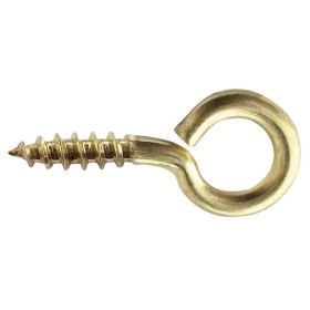 Occhiolo in ottone con filetto a legno mm.D.3,0x16 D.int.mm.7 bl.10pz.