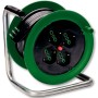 Avvolgicavo con 4 prese bipasso/schuko disgiuntore cavo 3x1,5mmq mt.15