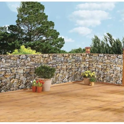 Fascia frangivista in PVC cm.19x35mt stampato pietra 39450