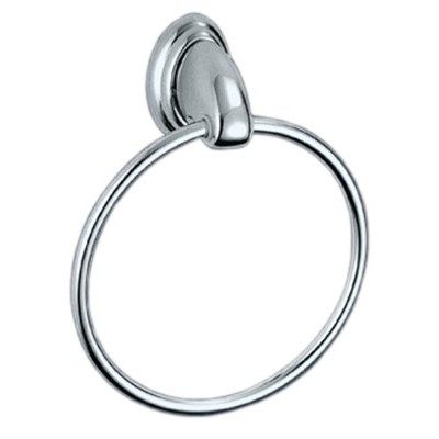 Portasciugamani anello in acciaio cromato, con piastrine antiruggine.