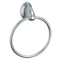 Portasciugamani anello in acciaio cromato, con piastrine antiruggine.