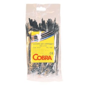 Fascette in nylon nero mm.250x4,8 in busta da 100pz.