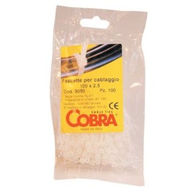 Fascette in nylon bianco mm.360x4,8 in busta da 100pz.