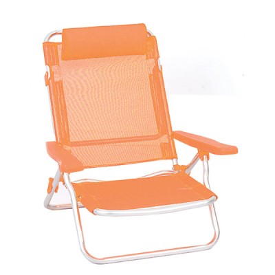 Spiaggina alu/texil.5 pos.arancio