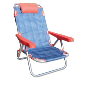 Spiaggina alu/tes.jeans 5p.blu/arancio