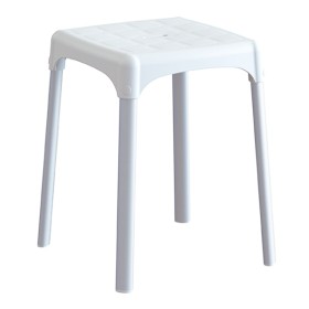 Sgabello da bagno, struttura mista alluminio anodizzato