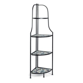 Angoliera con ripiani pieghevole positano 4posti ferro/ceramica