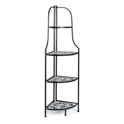 Angoliera con ripiani pieghevole positano 4posti ferro/ceramica