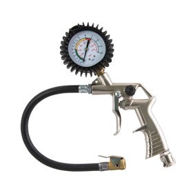 Pistola gonfiaggio con manometro nichelata.Attacco 11/A modello:25/D