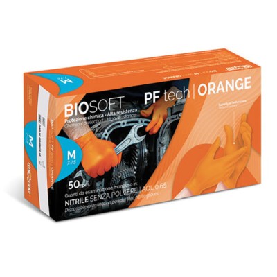 Guanti nitrile orange (pz.50) m