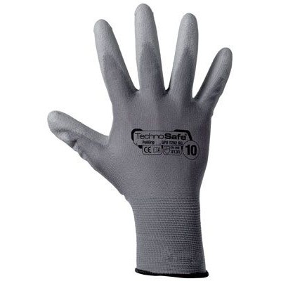 Guanti filo con./punt.grigio tg 8