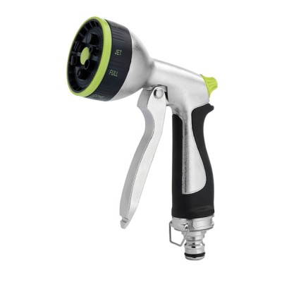 Pistola per irrigazione in metallo cromato multifunzione