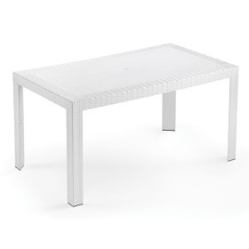 Tavolo Urano rettangolare in resina mis.140x80 colore bianco.