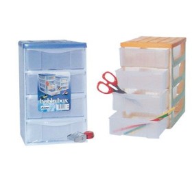 Hobby box contenitore in colori assortiti mm.170 x 245 x 270h