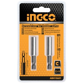 Set 2 pezzi portabit 60mm ingco in blister