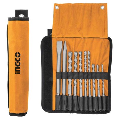 Set 10 punte e scalpelli sds-plus