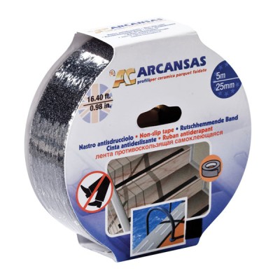 Nastro antisdrucciolo mt.18x50mm da applicare su gradini,scivoli etc.