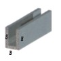 Profilo Canalino U in alluminio anodizzato h. 2mt. mis.8x85x1mm.